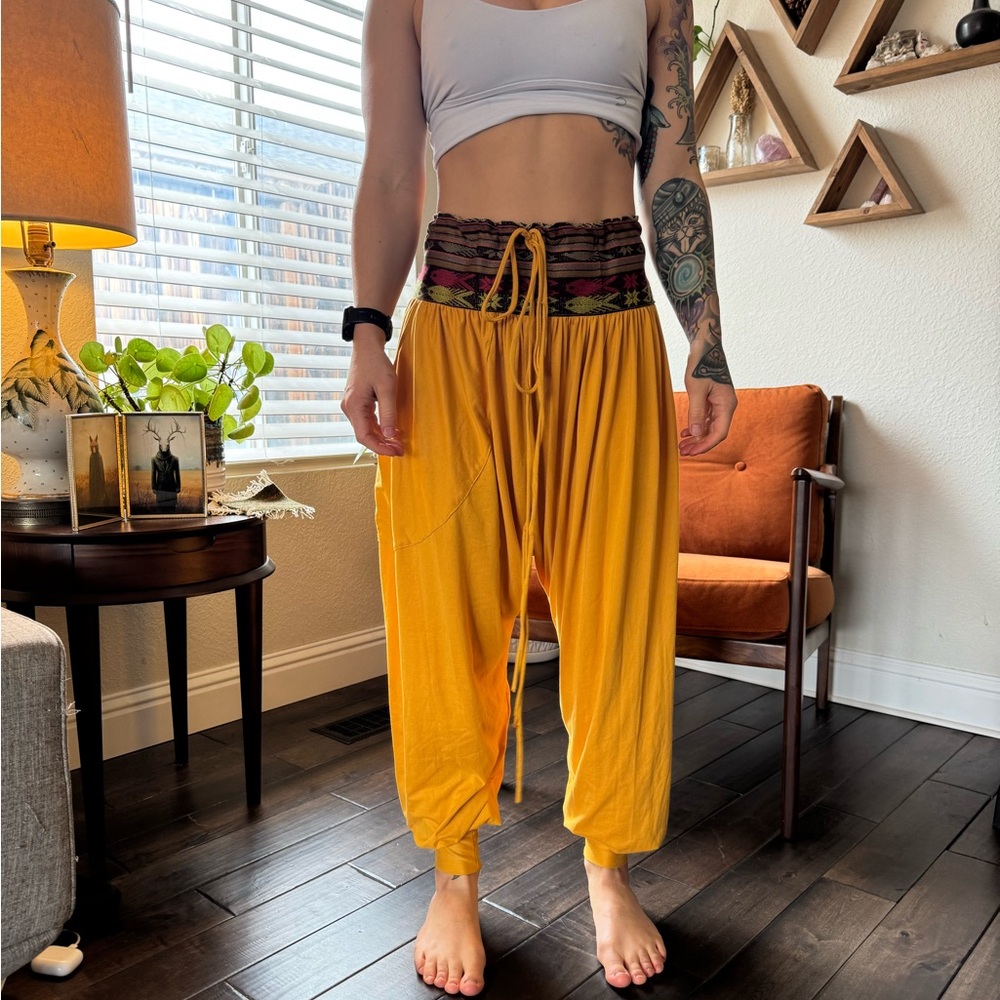 Yellow Bohemian Women's Pants